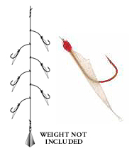Daiichi SABIKI RIG REDHEAD WHITE SZ 10 Catfish Connection