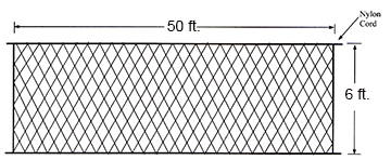 GILL NET 50ft x 6ft 6 MONO 2in MESH