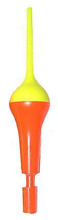 ROCKET BOBBER 6 INCH YELLOW TOP 12-PAK