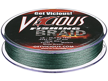 VICIOUS BRAID 50lb 300yd MOSS GREEN